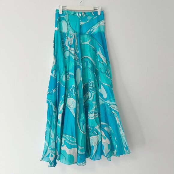 NWOT ！Pucci Orchidee high-rise cotton maxi skirt - Picture 4 of 12